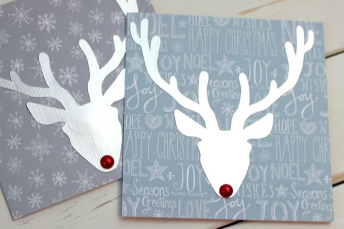 Χριστουγεννιάτικη κάρτα tinker χαρτί κομμένο χριστουγεννιάτικο κεφάλι