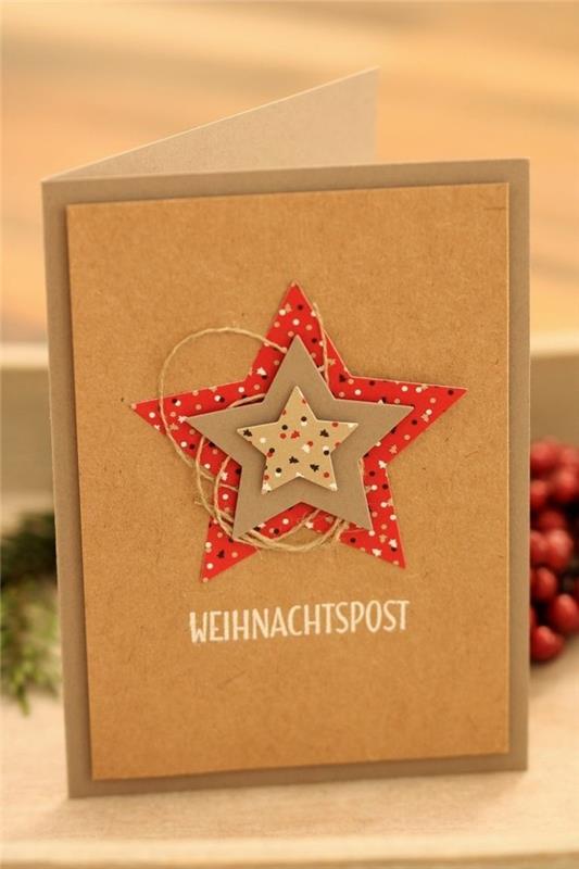 Χριστουγεννιάτικη κάρτα tinker χαρτί στρώμα Χριστουγεννιάτικο αστέρι