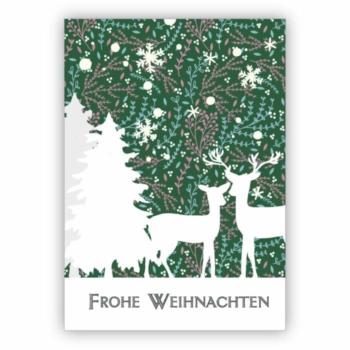 tinker χριστουγεννιάτικη κάρτα σιλουέτα χριστουγεννιάτικα δάση ζώα λευκό