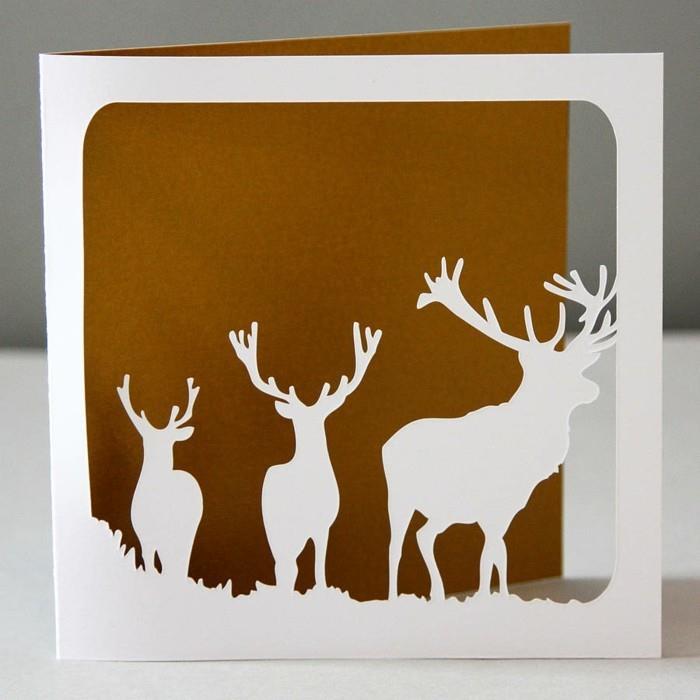 tinker χριστουγεννιάτικη κάρτα σιλουέτα χριστουγεννιάτικα δάση ζώα