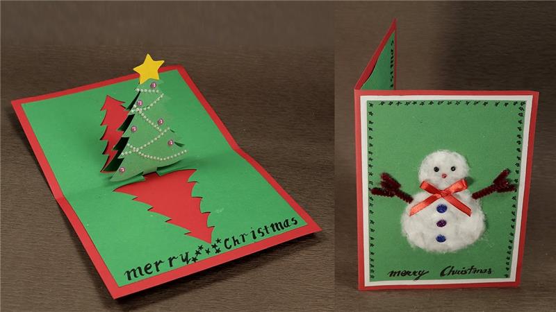 χριστουγεννιάτικες κάρτες tinker 3 d πράσινο κόκκινο