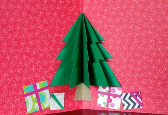 tinker χριστουγεννιάτικες κάρτες diy ιδέες 3d χριστουγεννιάτικο δέντρο ιδέα δώρου