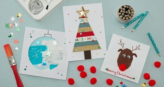χριστουγεννιάτικες κάρτες tinker με απλές ιδέες για παιδιά