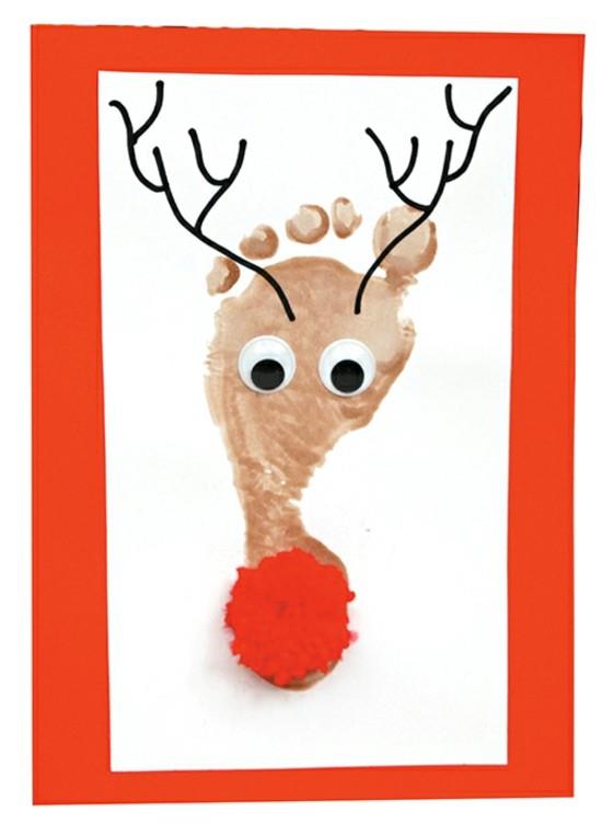 χριστουγεννιάτικες κάρτες με παιδιά τάρανδο