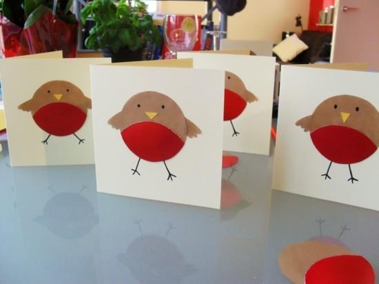 φτιάξτε χριστουγεννιάτικες κάρτες με παιδιά