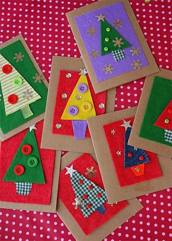 tinker χριστουγεννιάτικες κάρτες πρότυπα πολύχρωμο έλατο