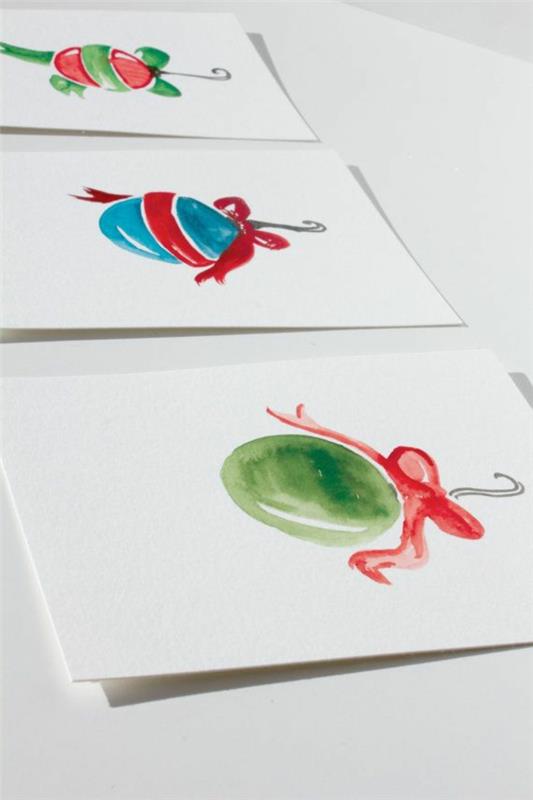 tinker χριστουγεννιάτικες κάρτες πρότυπα μπάλα χρώματα νερού