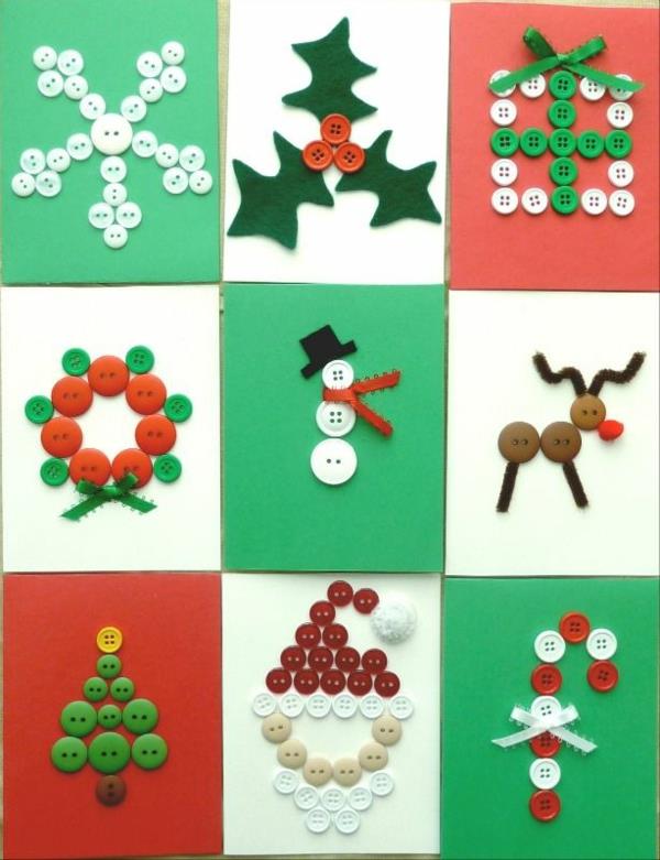 tinker χριστουγεννιάτικες κάρτες μόνοι σας χριστουγεννιάτικες ιδέες χειροτεχνίας με κουμπιά