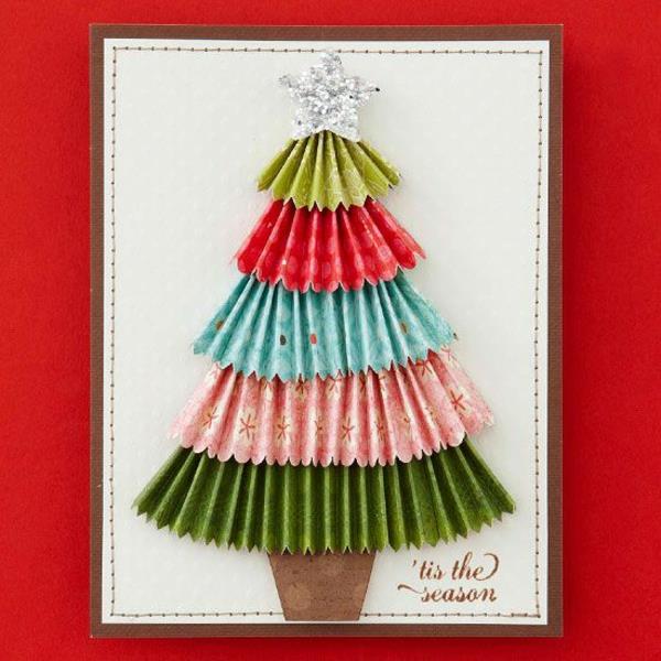 tinker χριστουγεννιάτικες κάρτες ιδέες όμορφα πολύχρωμες