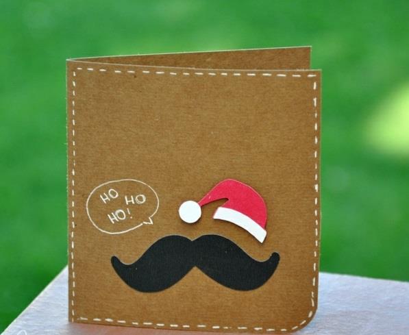 tinker χριστουγεννιάτικες κάρτες ιδέες όμορφο μουστάκι