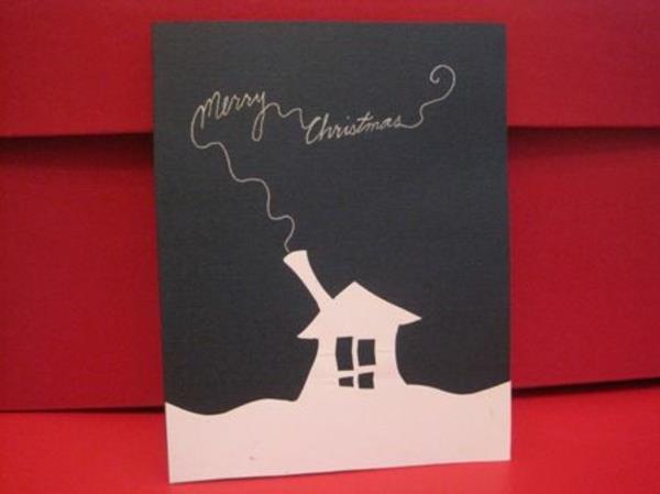 tinker χριστουγεννιάτικες κάρτες ιδέες όμορφο λευκό σπίτι