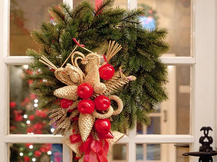 φτιάξτε το δικό σας χριστουγεννιάτικο στεφάνι πόρτα στεφάνι Χριστούγεννα