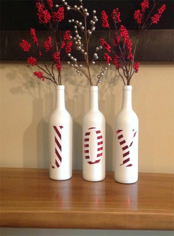 μπουκάλια Άγιος Βασίλης Χριστούγεννα χειροτεχνίες ιδέες Χριστουγεννιάτικης διακόσμησης