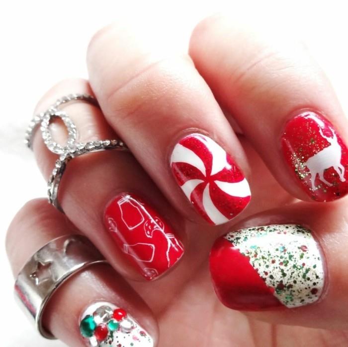 χριστουγεννιάτικα νύχια τυπικά εορταστικά χρώματα
