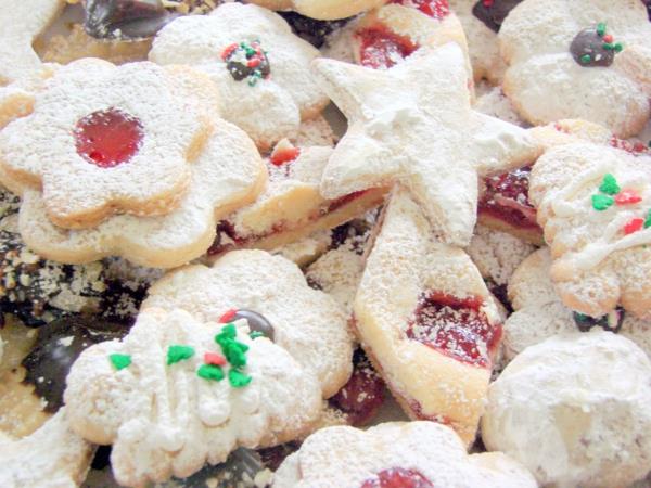 χριστουγεννιάτικα μπισκότα ζάχαρη άχνη