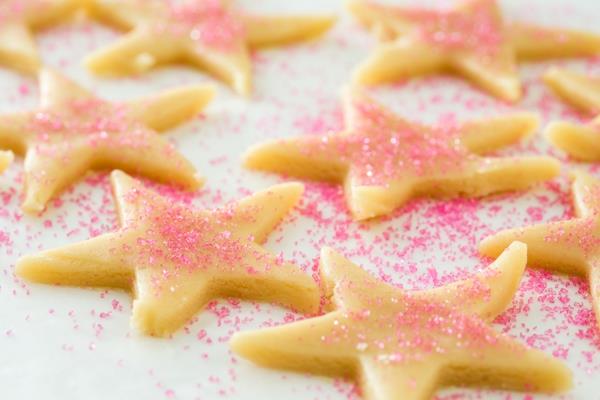 μπισκότα ροζ αστέρια