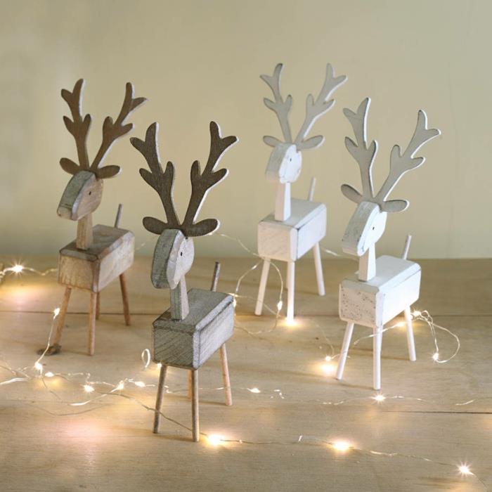 χριστουγεννιάτικες διακοσμήσεις ιδέες σκανδιναβικό στυλ ξύλινη νεράιδα φώτα ελάφια