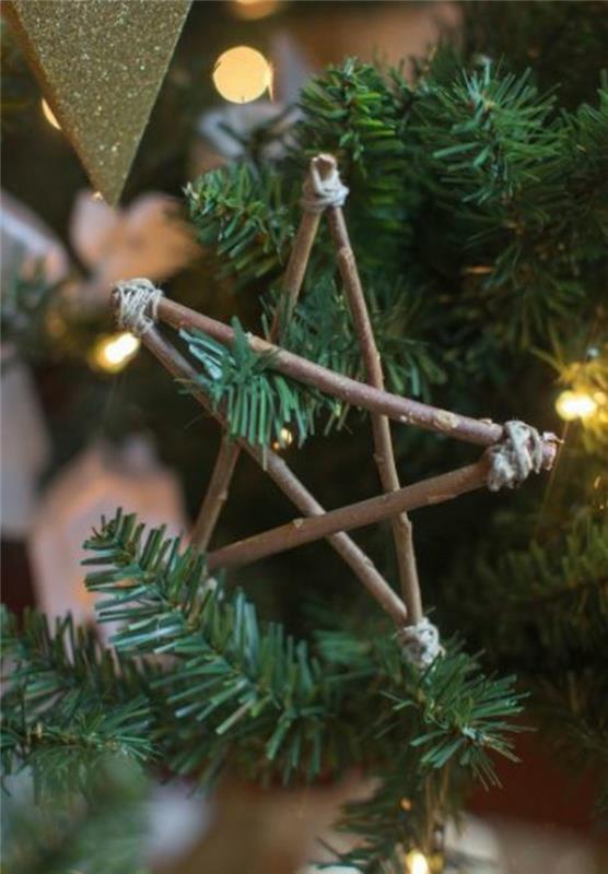 χριστουγεννιάτικα διακοσμητικά με φυσικά υλικά αστέρι