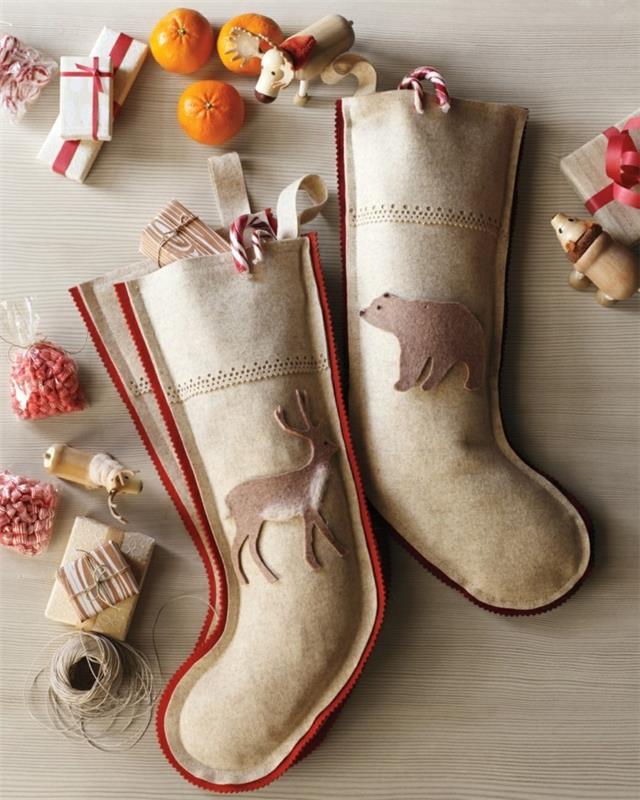 χάλκινες κάλτσες χριστουγεννιάτικες ιδέες λινές κάλτσες από λινό κάνναβη μόνοι σας