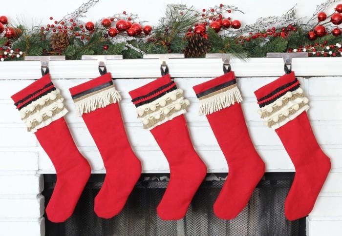 χριστουγεννιάτικες κάλτσες diy ιδέες χριστουγεννιάτικη διακόσμηση