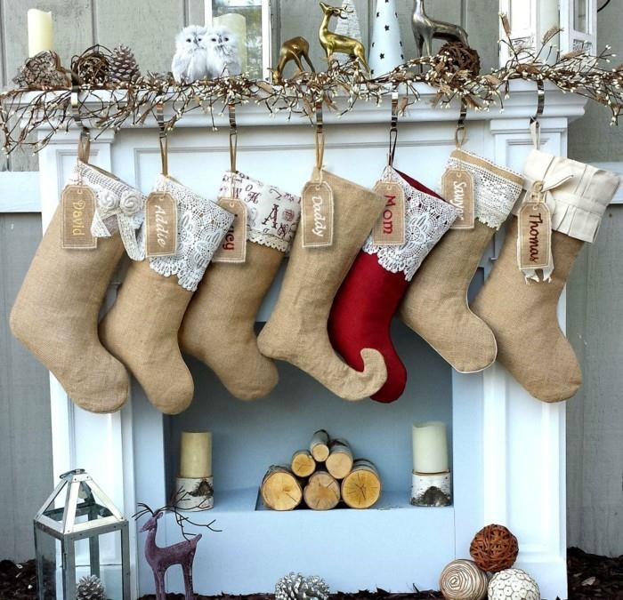 tinker χριστουγεννιάτικες κάλτσες ρουστίκ διακοσμήσεις Χριστουγέννων