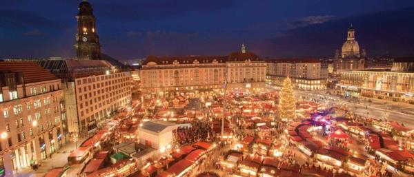 Χριστουγεννιάτικες διακοπές στη Γερμανία Χριστουγεννιάτικη αγορά Δρέσδη