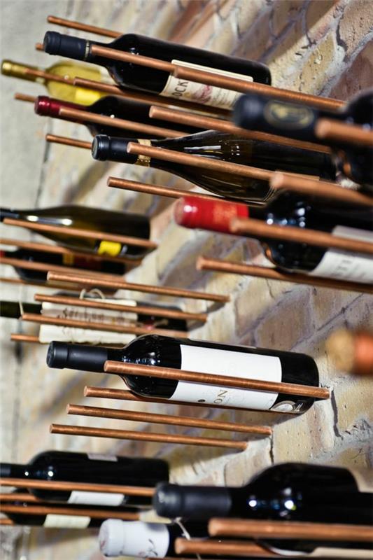 κατάστημα κρασί κουζίνα κελάρι κρασί τοίχο ράφια ακριβά κρασιά φτιάξτε το δικό σας ράφι κρασιού