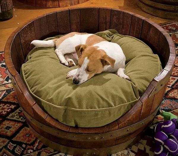 βαρέλι κρασιού επίπλωση σκύλου αξεσουάρ σκύλου κρεβάτι φτιάξτε το δικό σας ξύλινο βαρέλι