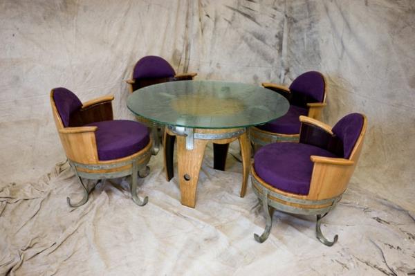 κρασί βαρέλι τραπέζι γυάλινο τζάμι diy έπιπλα ξύλινη βαρέλα πολυθρόνα country style