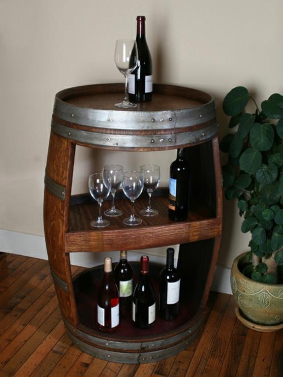 ράφι κρασιού tinker ξύλινα βαρέλια μπουκάλια κρασιού ποτήρια κρασιού