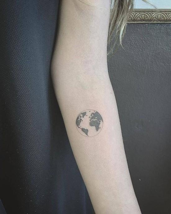παγκόσμιο χάρτη globe wanderlust ιδέες τατουάζ