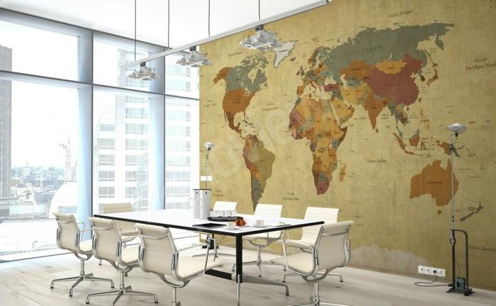 παγκόσμιος χάρτης τοίχος τραπεζαρία περιοχή αρωματίστε την τοιχογραφία