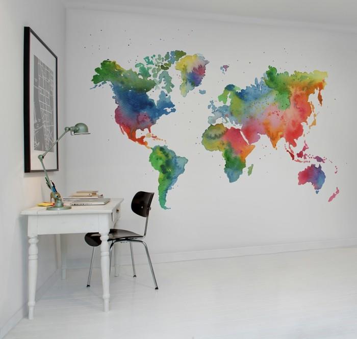 παγκόσμιος χάρτης τοίχος χρωματισμένος χάρτης της παγκόσμιας λευκής ατμόσφαιρας