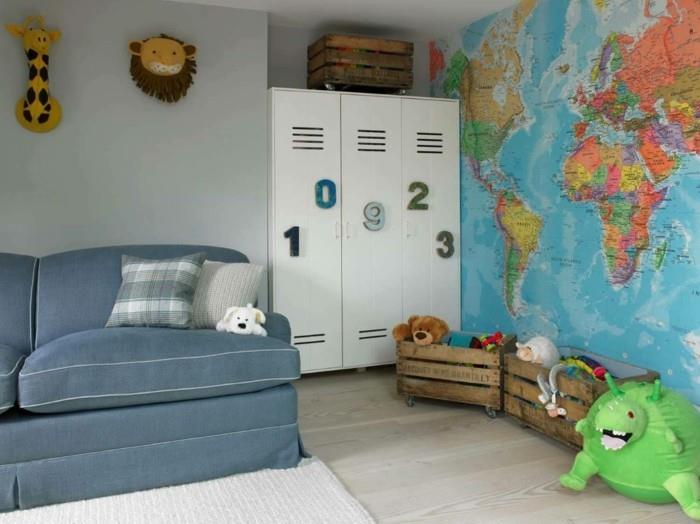 παγκόσμιος χάρτης τοίχος παιδικό δωμάτιο τοίχου σχεδιασμός αστείο πολύχρωμο λειτουργικό