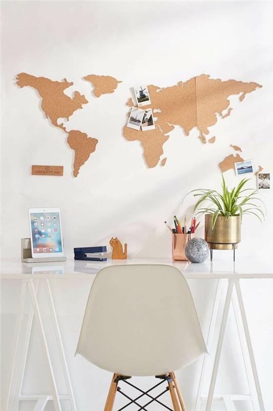 παγκόσμιος χάρτης τοίχος μοντέρνα διακόσμηση τοίχων γραφείο στο σπίτι