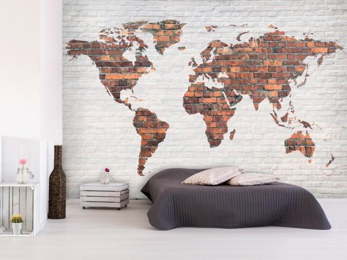 παγκόσμιος χάρτης τοίχος υπνοδωμάτιο τοίχος σχεδιασμός τοιχογραφία ταπετσαρία ελαφρύ δάπεδο