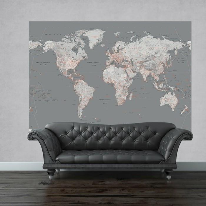 παγκόσμιος χάρτης τοίχος σαλόνι προφορά τοίχου όμορφο μίγμα χρωμάτων