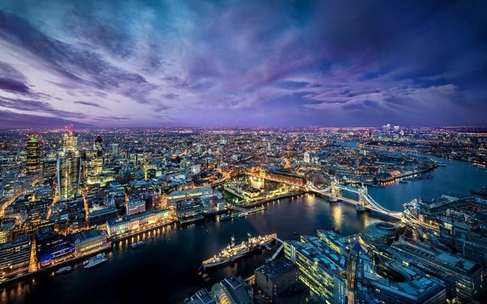 παγκόσμιο ταξίδι Λονδίνο νυχτερινή θέα πρωτεύουσα της Αγγλίας