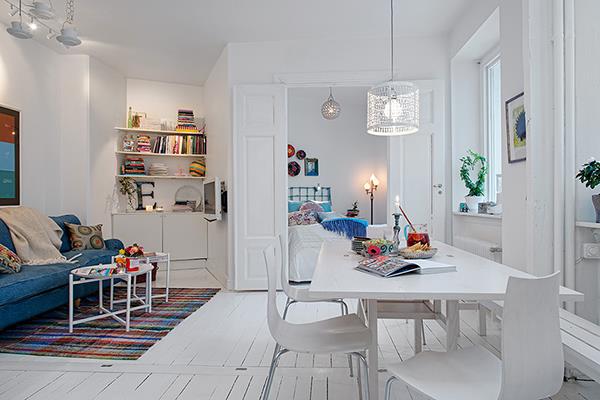 πολύτιμο διαμέρισμα λευκό shabby chic τραπεζαρία göteborg