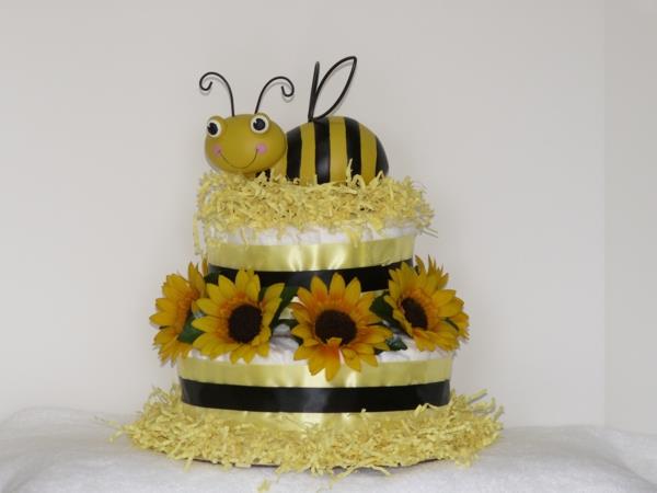 πάνα κέικ tinker οδηγίες μωρό δώρα γέννηση μέλισσα