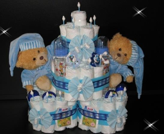οδηγίες κέικ πάνας μωρά δώρα γεννήστε αρκούδα