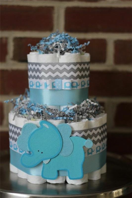 πάνα κέικ tinkering οδηγίες μωρό δώρα ελέφαντας γέννησης