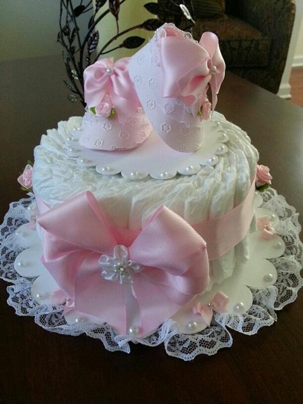 πάνα κέικ tinker κορίτσι οδηγίες μωρό δώρα προσφορά γέννησης