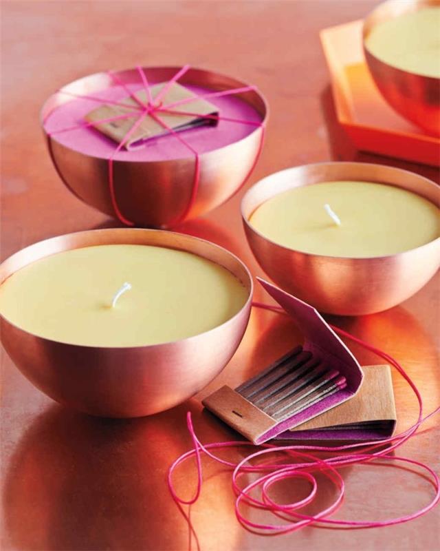 Φτιάξτε αρωματικά κεριά μόνοι σας σε μπολ ως δώρο