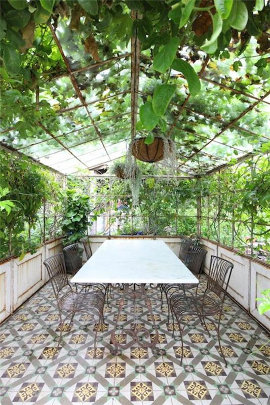 Ωδείο DIY κήπο υπόστεγο πλακάκι πάτωμα