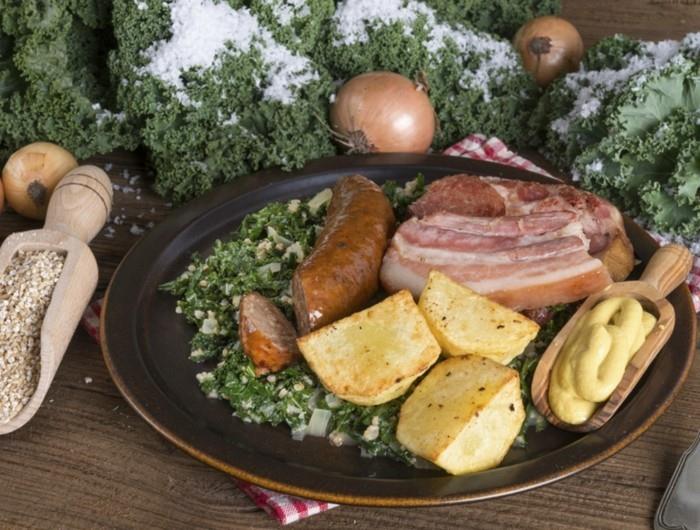 χειμερινά λαχανικά βόρεια γερμανική κουζίνα gruenkohl