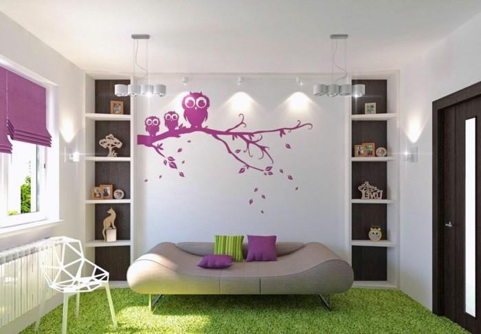 διακοσμούν τοίχους μοβ αυτοκόλλητο τοίχου