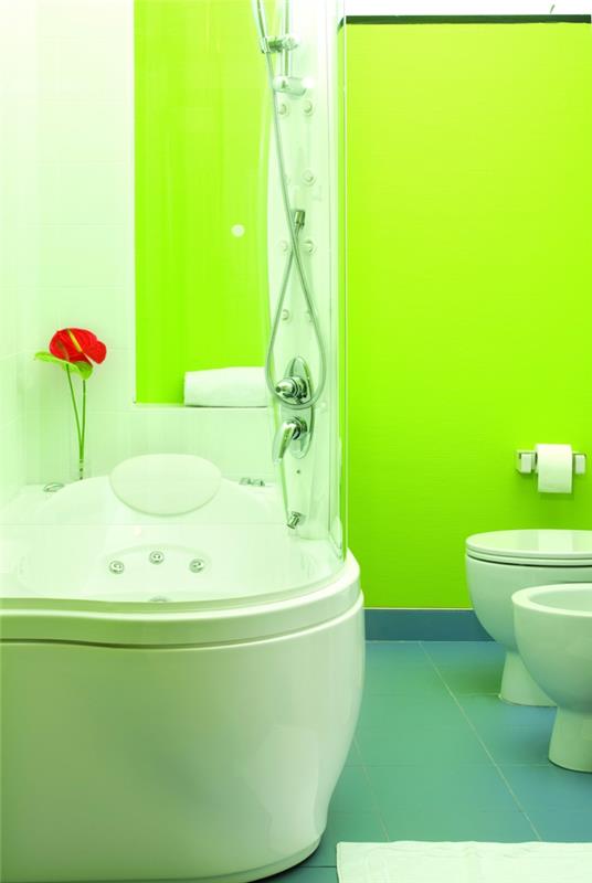 ιδέες βαφής τοίχων μπάνιο πράσινοι τοίχοι