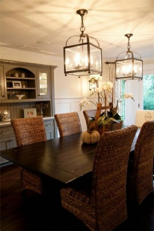 αξεσουάρ σπιτιού τραπεζαρία ιδέες deco ιδέες διακοσμητικά κρεμαστά φώτα