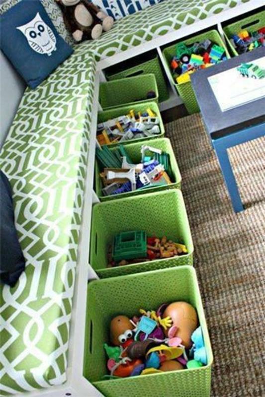 συστήματα αποθήκευσης παιδικό δωμάτιο πράσινο